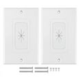 thumbnail image 1 of Paquete de 2 Arandelas de Goma Flexibles para Pared con Placa de Pared Decorativa, Placa de Paso de 1 Unidad para Cables de Bajo Voltaje, 1 of 5