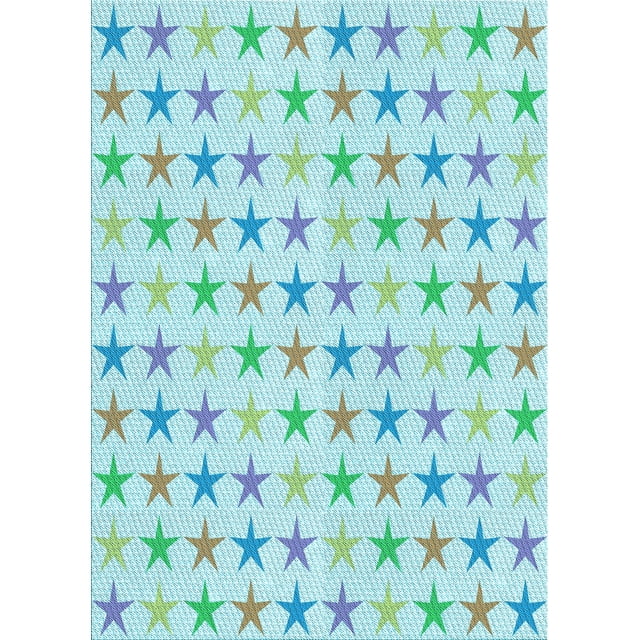 Ahgly Company Machine Washable Indoor Rectangle Transitional Light Aquamarine Green Area Rugs, 4' x 6'