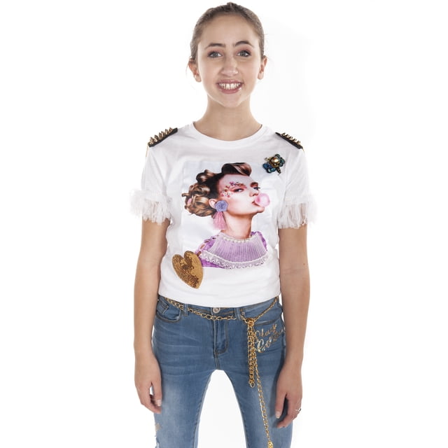 Ava par Pol' Atteu Girlz Designer 90210 TEE 3D