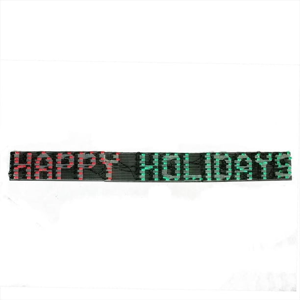 60 x 6 happy holidays led lighted christmas banner outdoor decoration 