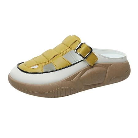 

Slippers Floor Slides Shoes Flat Slippers Summer Shoes Nonslip Women Sandals Yellow 37
