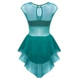 thumbnail image 5 of vastwit Women's Lyrical Ballet Dance Dress Cut Out Gymnastics High Low Skirted Leotard Teal X-Large, 5 of 7