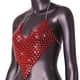 thumbnail image 3 of Tops cortos para danza del vientre para mujer, moda, brillantes, ligeros, sin mangas, sujetadores Rojo, 3 of 9