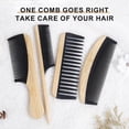 thumbnail image 2 of Hair Brush Bamboos Detangling Hair Comb Wide-tooth Tail,Fine Tooth Comb Handle Hair Comb for Women and Men Gifts, 2 of 8