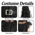thumbnail image 6 of Girls Halloween Costume Fancy Dress with Wig Black for Kids Carnival Party 7-8 Years, 6 of 8