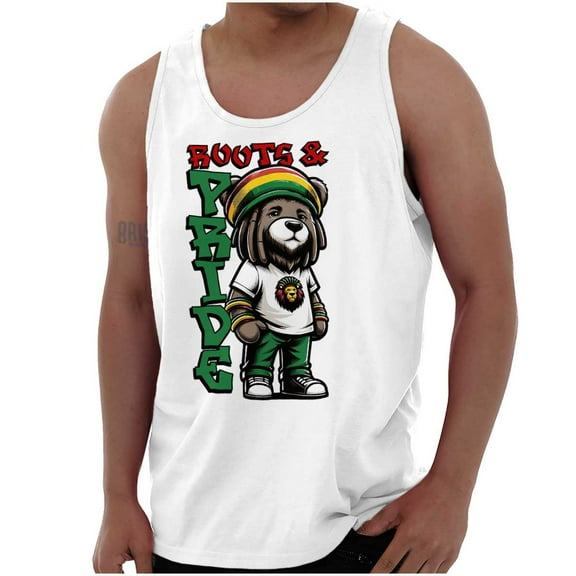 Roots Pride Rastafari Teddy Bear Tank Top T Shirts Men Women Brisco Brands S