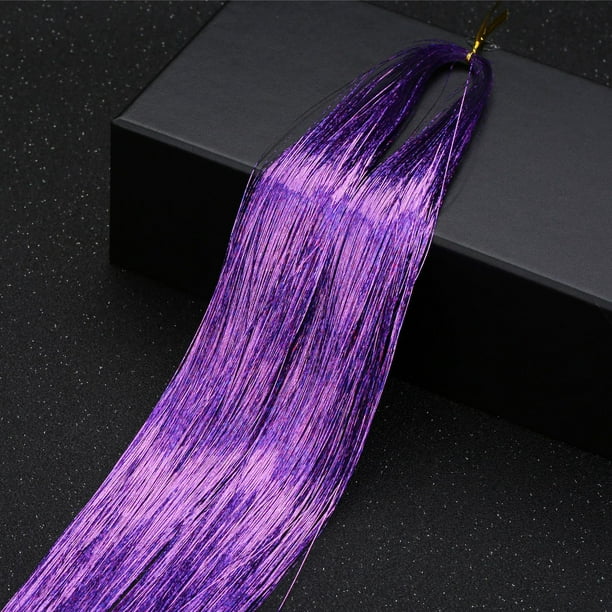 36Inch Hair Tinsel Sparkling Glitter Tinsel Fairy Hair Extensions Heat