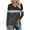 Dark Gray, variant on WREESH Womens Fashion Tunic Top V Neck Color Block Pullover Top Regular Fit Long Sleeve Tops Top Olive Green