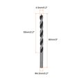 thumbnail image 2 of Uxcell Brad Point Drill Bits Dia 4.5mm/0.2" Carbon Steel Round Shank Drill Woodworking 80mm, 2 of 6