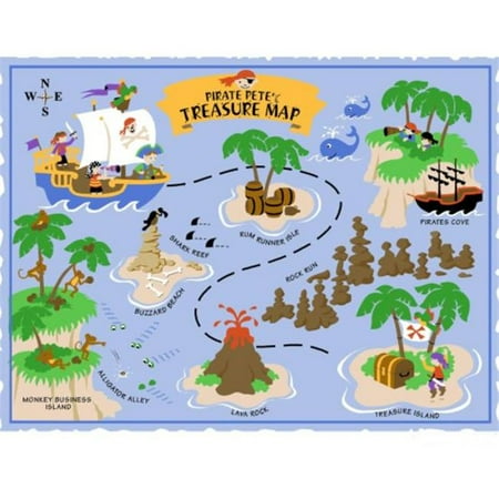 Elephants on the Wall 5-1312 Pirate Pete s Treasure Map- Large - Paint It Yourself