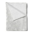 thumbnail image 2 of Winter Soft Flannel Fleece Throw Blanket, Seasonal Pattern with Ornate Flakes Frost Blizzard Holiday Celebration, Cozy Plush for Indoor and Outdoor Use, 60" x 80", Grey White, by Ambesonne, 2 of 5