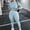 Blue, variant on Workout Sets For Women Girl Checkered 2022 Warm Round-Neck Long Sleeve Girls' Clothing Sets Suits For Reduced Price