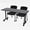 Grey, variant on Romig Axis-Pro 48 x 24 in. Mobile T-Base Training Seminar Table- Cherry, 2 Knight Mesh Chairs