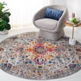 thumbnail image 2 of SAFAVIEH Madison Caden Oriental Area Rug, Grey/Fuchsia, 3' x 3' Round, 2 of 13