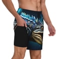 thumbnail image 2 of Balery Starry Sky Colorful Crocodile Bañador para hombre, shorts de playa de secado rápido con entrepierna y forro de compresión-Medium, 2 of 6