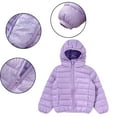 thumbnail image 7 of Godderr Kids Toddler Girls Boys Hooded Cotton Outwears Winter Lightweight Coats Solid Color Padded Jackets for 3-10Y, 7 of 7