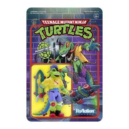 UPC: 0840049809840 | Reaction Super7 Teenage Mutant Ninja Turtles Mondo Gecko 3.75 Figure