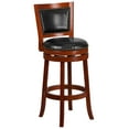 thumbnail image 2 of Emma + Oliver 30"H Light Cherry Wood Open Panel Back Barstool, Swivel Seat, 2 of 7