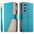 thumbnail image 1 of Funda cartera GANGXUN para Samsung Galaxy A55 , cuero PU con tarjetero, cremallera, correa de mano, soporte y protección 474°, 1 of 6