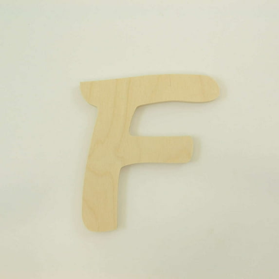 Package of 1, 14 Inch X 3/4" Thickness Baltic Birch Wood Letter F in The Waltograph Font, Thick for Art & Children Craft Project, Made in USA
