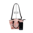 thumbnail image 4 of Lsque Corals Pattern Leather Rivet Shoulder Bag – Elegant Genuine Leather & Microfiber PU Crossbody with Detachable Adjustable Strap, 4 of 5