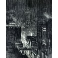 thumbnail image 2 of Stellar Design Studio 20x24 White Modern Wood Framed Museum Art Print Titled - Manhattan Night, 2 of 4