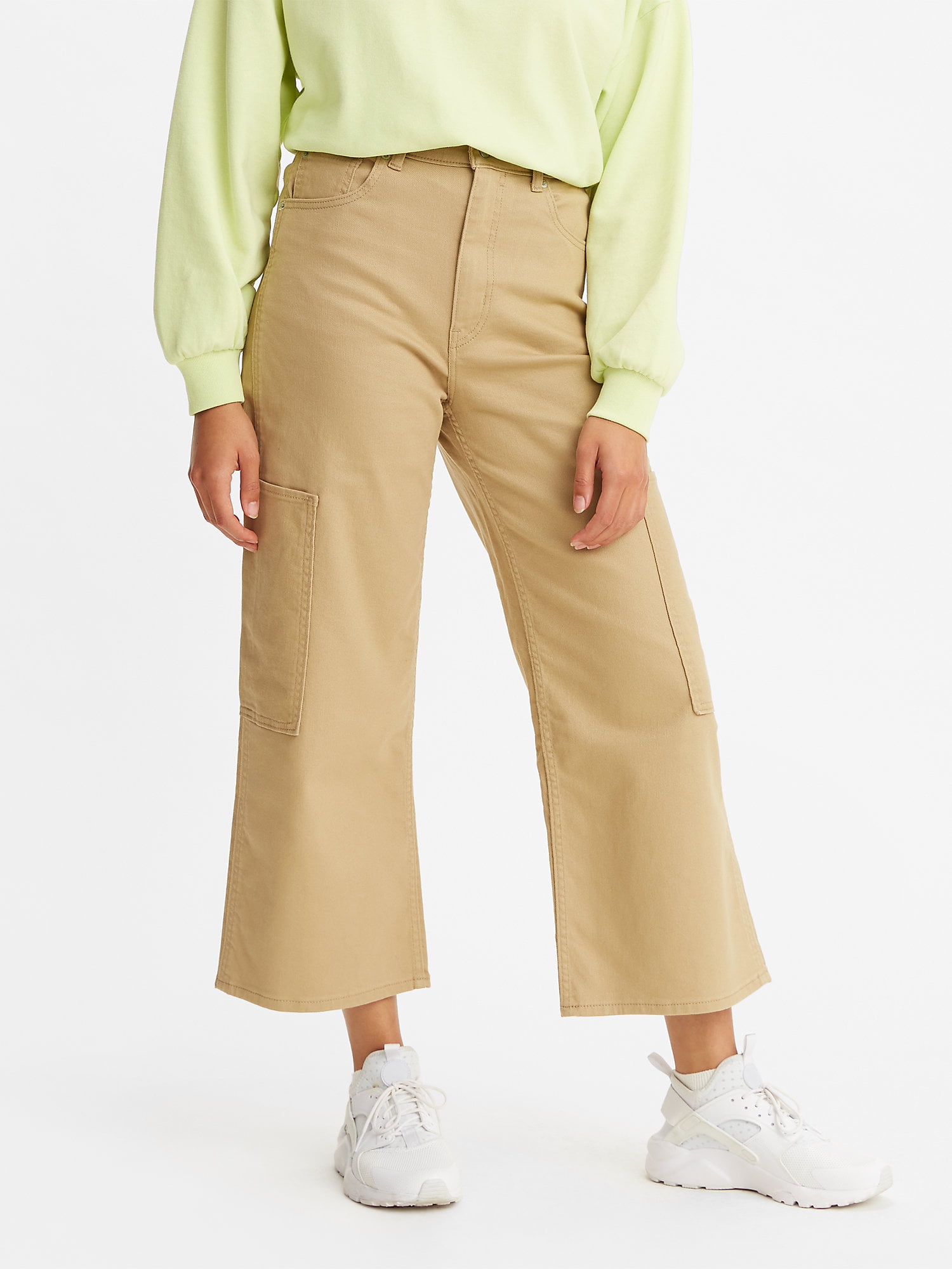 Levi's Women's High-Waisted Wide-Leg Cropped Utllity Pants 