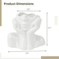 thumbnail image 5 of Ceramic Face Vase, Artistic Head Vase, Women Face Planter, Handmade Flower Vase with Polished Bottom, Human Body Flower Vase Centerpiece for Home Office Table Decoration, 5 of 6