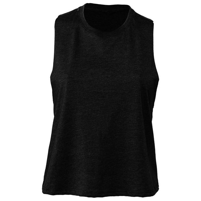 Bella + Canvas Womens Racerback Cropped Sleeveless Tank Top