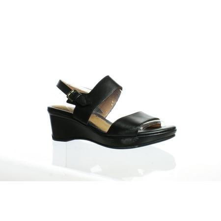 Naturalizer Womens Thongs - Naturalizer Womens Vibrant Black Ankle Strap Heels Size 8.5 (2E)