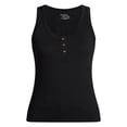thumbnail image 5 of Time and Tru Women’s Slub Henley Tank Top, sizes XS-XXXL, 5 of 5