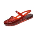 thumbnail image 2 of Jelly Sandals for Women Stylish Transparent Jelly Shoes Comfortable Breathable Mesh Closed Toe Slip on Beach Slides, 41, 2 of 8