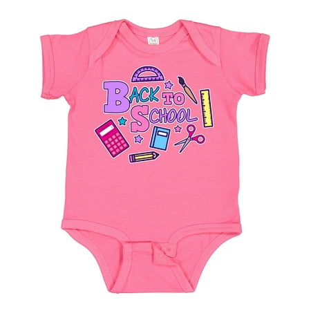

Inktastic Back to School with School Supplies Gift Baby Girl Bodysuit