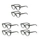 thumbnail image 5 of Qarigey 2 uds ojo de gato gafas de moda lentes transparentes mujeres filtro de luz gafas curvadas espejo pierna para negro Type1 NO1, 5 of 6
