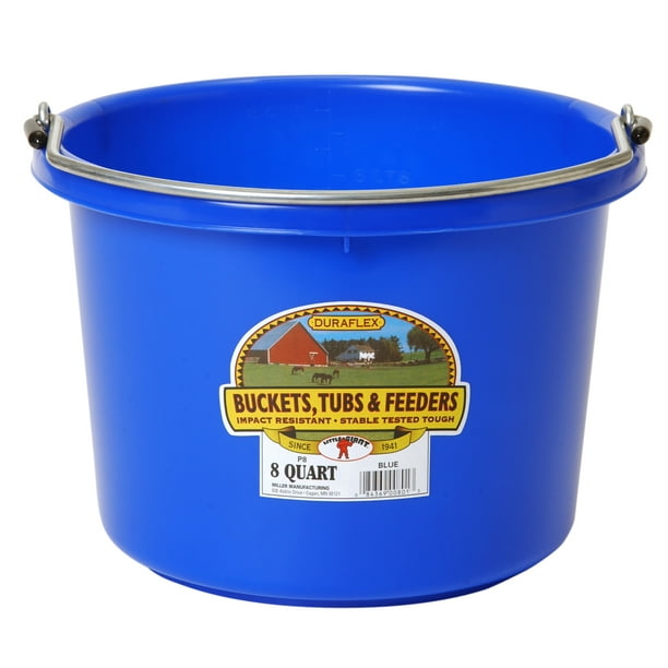 Miller Manufacturing 8qt Blue Plastic Buckets
