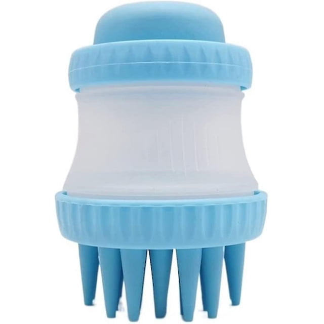 Cepillo de baño para mascotas Masaje de pies Almacenamiento de descontaminación Cepillo de belleza Suministros para mascotas con toalla (color : Azul, Toalla : Azul)