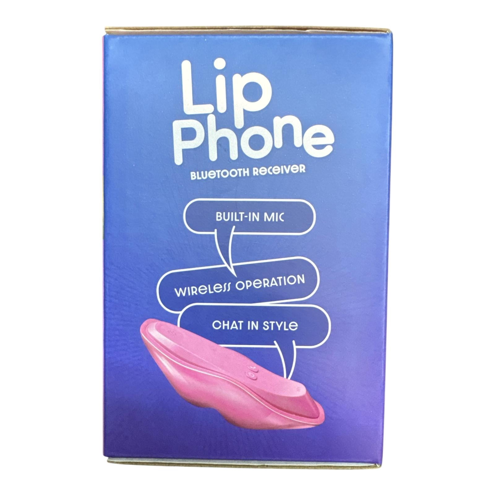 Lip Phone Bluetooth Receiver, Pink Wireless Retro Handset