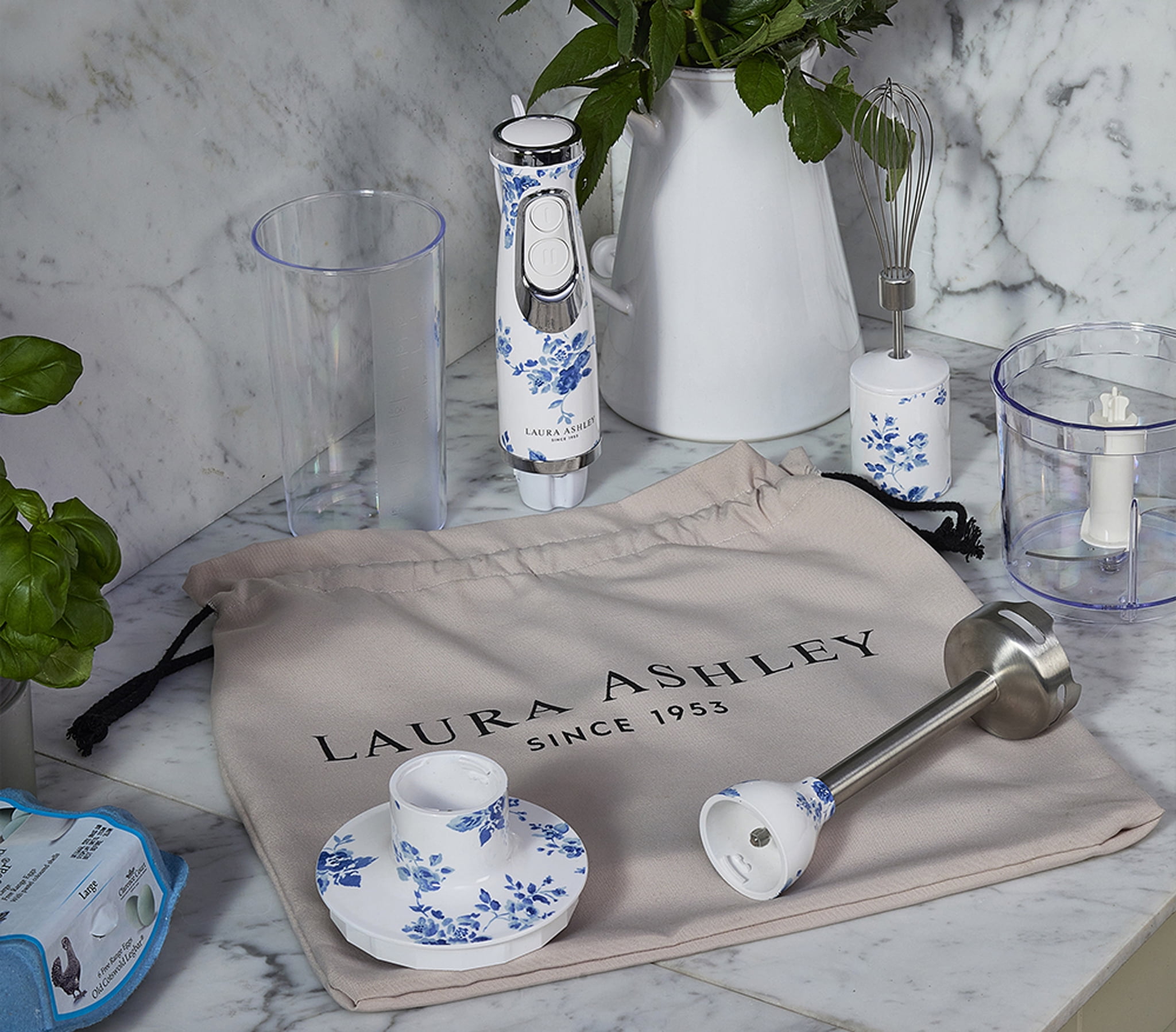 VQ Laura Ashley 500-watt Hand Blender 4-in-1 Set, China Rose
