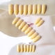 thumbnail image 3 of Uñas postizas medianas, uñas postizas de almendra, uñas postizas de remolino amarillo, uñas postizas acrílicas lindas para mujeres y niñas, 24 piezas, 3 of 5