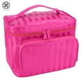 thumbnail image 2 of Luxtrada Large Professional Cosmetic Case Makeup Bag Storage Handle Organizer Travel Kit (Rose Red), 2 of 9