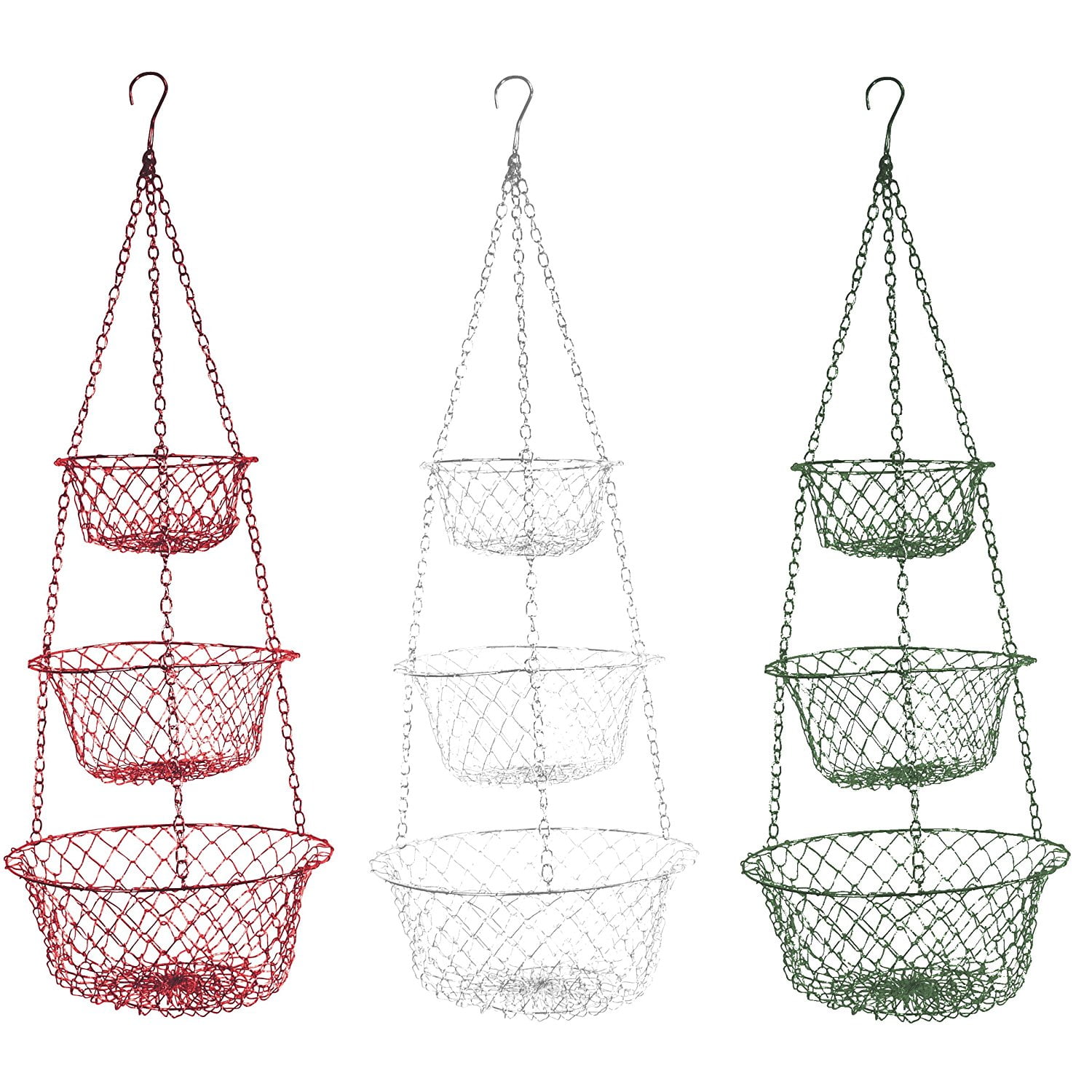 3 Tier Hanging Fruit Vegetable Kitchen Storage Basket Tulum 3 Tier Hanging Fruit Vegetable Kitchen Storage Basket
