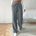 thumbnail image 2 of Tumotour Women Casual Trousers And Trousers Casual Pants Solid Color Corduroy Loose Straight Leg Pants, 2 of 7