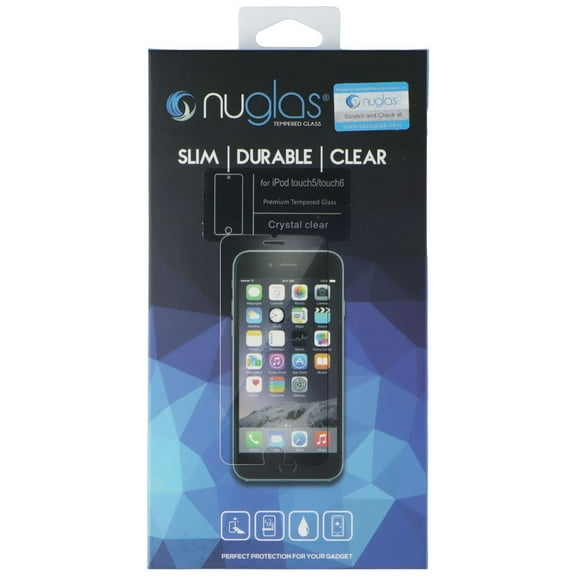 Nuglas Crystal Clear Tempered Glass Screen Protector for iPod Touch 5/6 - Clear