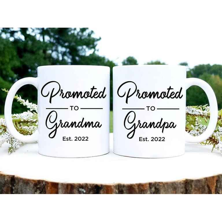 CHIEN-CHI LILI Promoted to Grandma Grandpa Coffee Mug Set, Pregnancy  announcement. Great Grandpa Mug…See more CHIEN-CHI LILI Promoted to Grandma