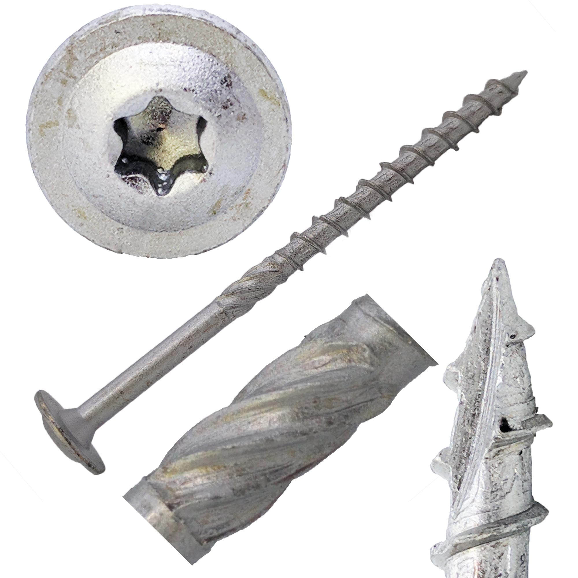 (1000) #14 x 3" Construction Lag Screws Structural CTX Timber Star Drive Type 17 Pt