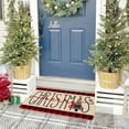 thumbnail image 2 of Merry Christmas Doormat,Christmas Trees Xmas Winter Red Black Buffalo Plaid Indoor Outdoor Outside Entrance Doormat Welcome Door Mat Anti-Slip Rubber Seasonal Holiday Decoration 17x29 Inch, 2 of 6