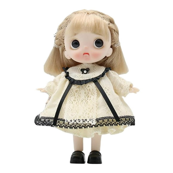 Muñeca articulada flexible de 14 cm, accesorios de vestir, juguetes para niñas y maquillaje. Estilo A