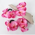 thumbnail image 3 of Fennco Styles Handmade Double Moth Orchid Decorative Napkin Rings, Set of 4 - Pink Flower Napkin Holders for Dining Table, Banquet, Wedding, Holiday Décor and Special Event, 3 of 5