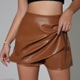 thumbnail image 5 of RUTAYY Women's Skirt Skorts High Waisted Bodycon Irregular Skort Solid Color Soft Comfortable Holiday Vibrant Mini Skirt, 5 of 7