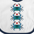 thumbnail image 4 of Inktastic Blue Crab Lover Boys or Girls Baby Bib, 4 of 4